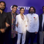 (L-R) Designer Rahul Mishra, Manish Malhotra, Malaika Arora, Siddharth K..